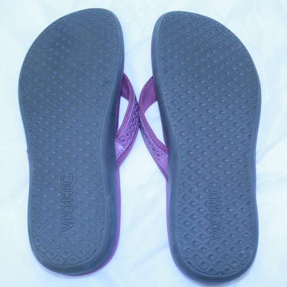 Vionic Size 9 Mauve Purple SALLY Comfort Arch Support Flip Flop Thong Sandals - Picture 5 of 8